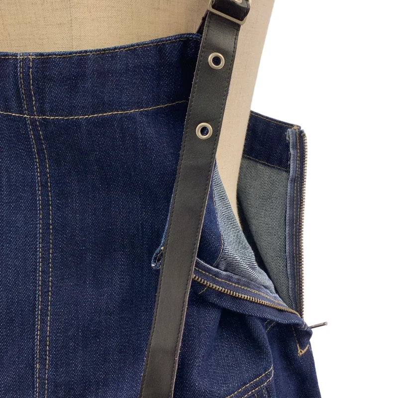 AULA AILA / アウラアイラ | 2023SS | REMAKE DENIM JUMPER SKIRT / リメイクデニム ジャンパースカート サロペットワンピース | 0 | レディース