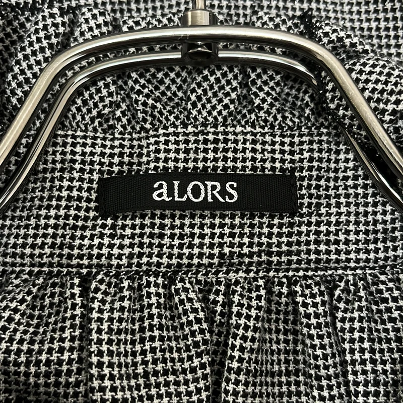 aLORS / アロー | Lilly ウール混 千鳥格子 ボウタイ ブラウス シャツ | F | レディース
