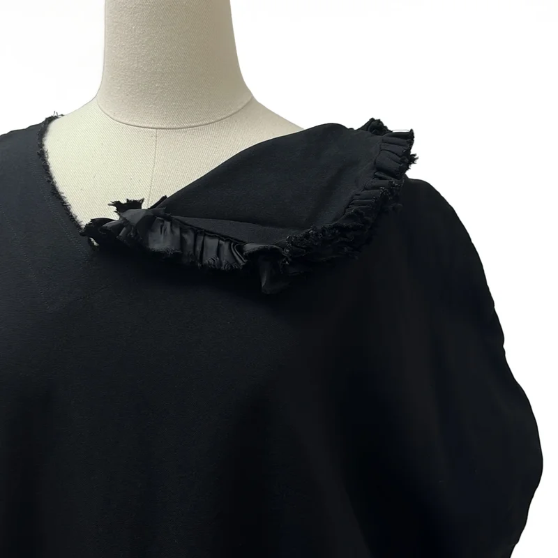 COMME des GARCONS / コムデギャルソン | 2014SS | ポリエステル 変形 アシンメトリー フリル装飾 カットアウト ワンピース | S | レディース