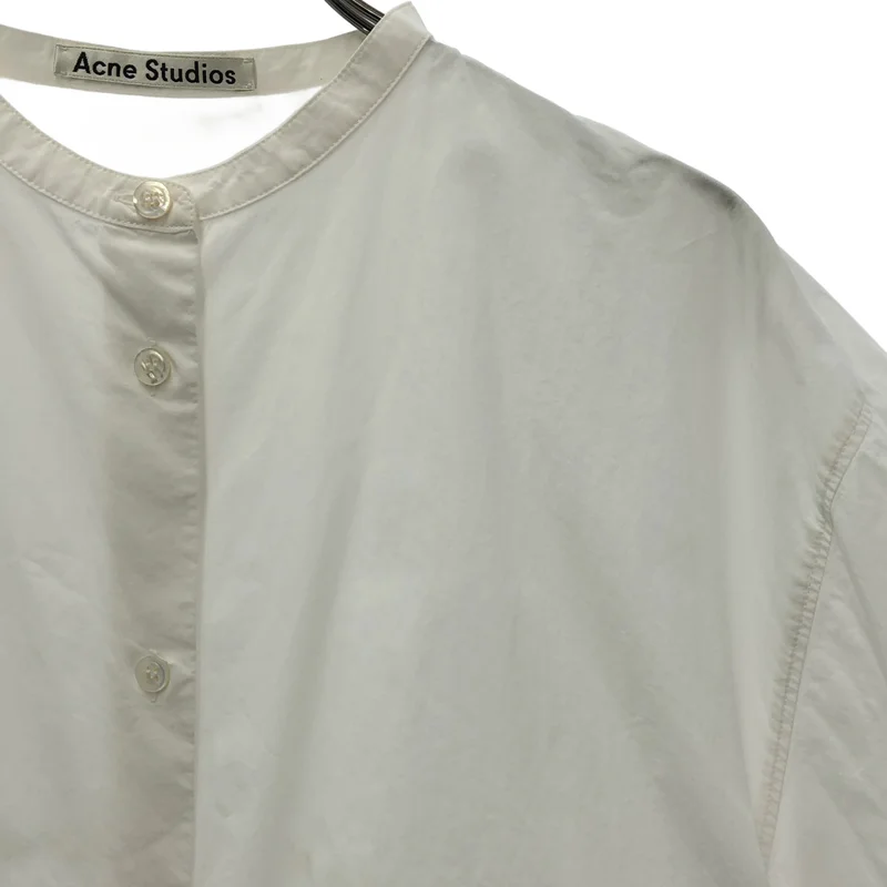 Acne Studios / アクネストゥディオズ | バンドカラー シャツ_半袖 11M171- | 34 | レディース