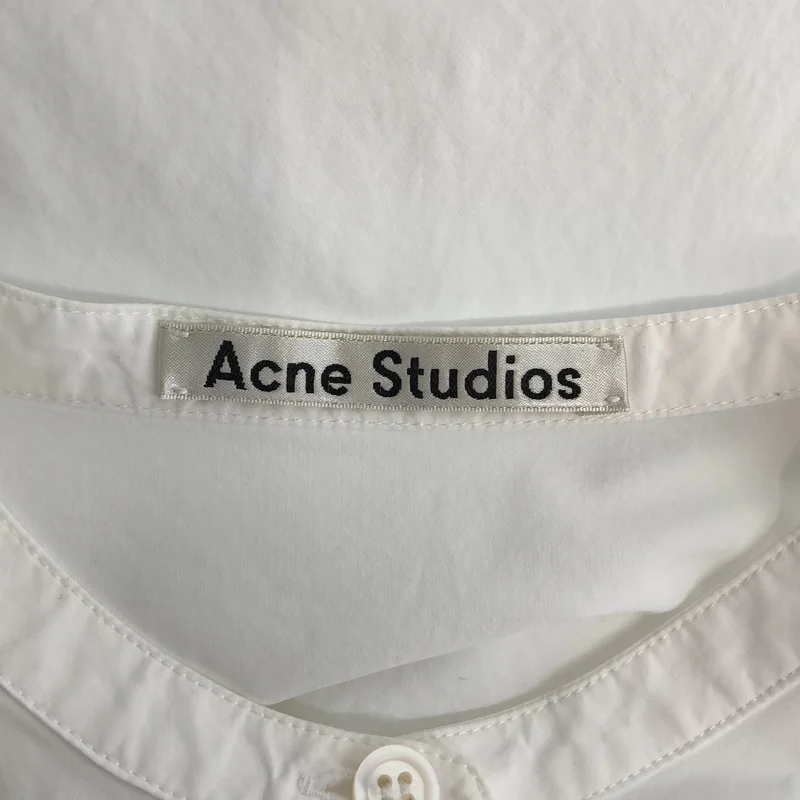 Acne Studios / アクネストゥディオズ | バンドカラー シャツ_半袖 11M171- | 34 | レディース
