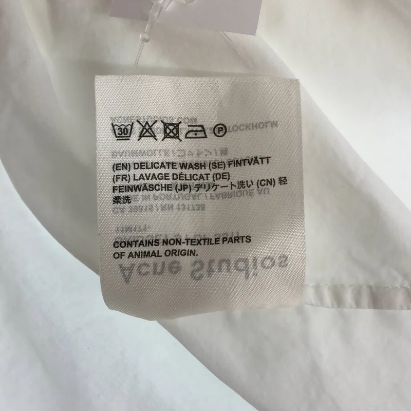 Acne Studios / アクネストゥディオズ | バンドカラー シャツ_半袖 11M171- | 34 | レディース