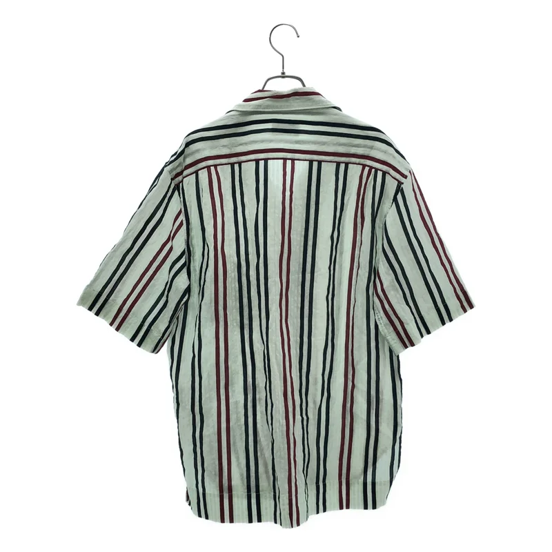 Acne Studios / アクネストゥディオズ | コットン混 ストライプ オープンカラーシャツ | 48 | メンズ