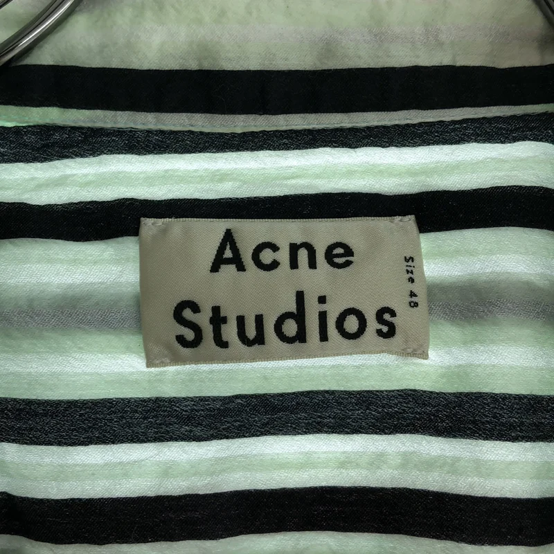 Acne Studios / アクネストゥディオズ | コットン混 ストライプ オープンカラーシャツ | 48 | メンズ