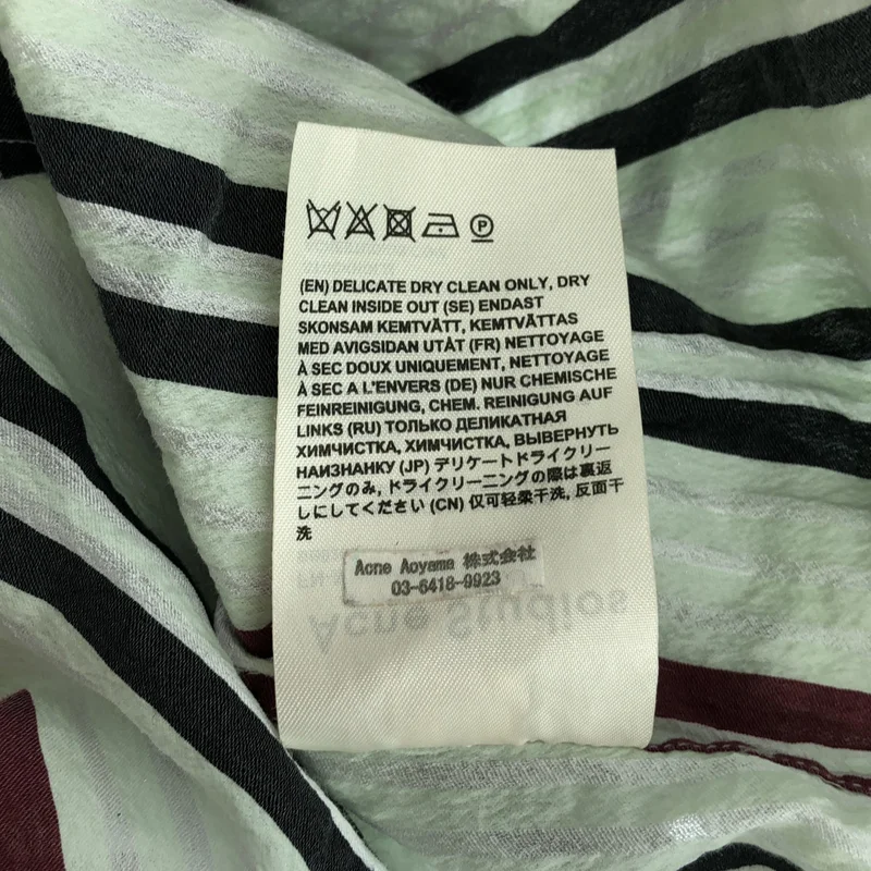 Acne Studios / アクネストゥディオズ | コットン混 ストライプ オープンカラーシャツ | 48 | メンズ