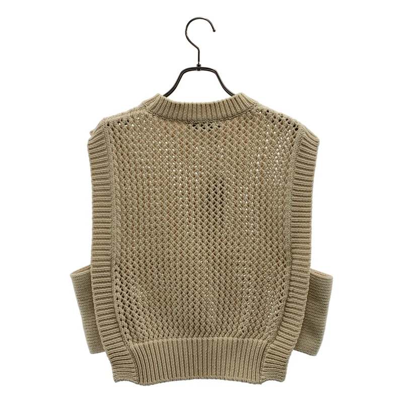 HYKE / ハイク | 2023SS | CROCHETED CROPPED SWEATER / コットン ニット ベスト | F | レディース