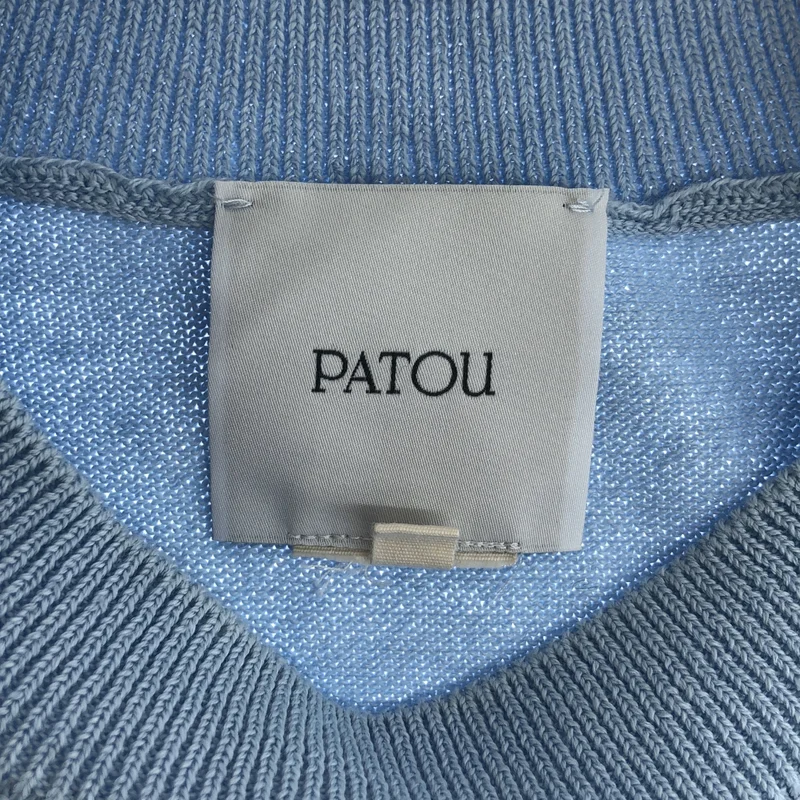 PATOU / パトゥ | コットン ロゴ ニットTシャツ | S | レディース