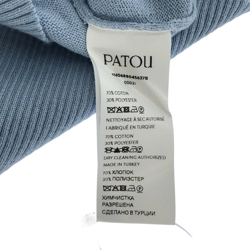 PATOU / パトゥ | コットン ロゴ ニットTシャツ | S | レディース