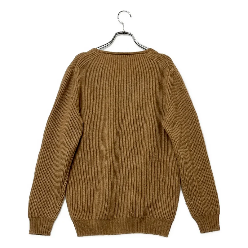 FENDI / フェンディ | キャメル Vネック リブニット | 48 | メンズ