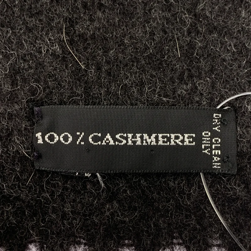 Christian Dior / クリスチャンディオール | cashmere 100％ / カシミヤ ロゴ フリンジ 大判 マフラー |