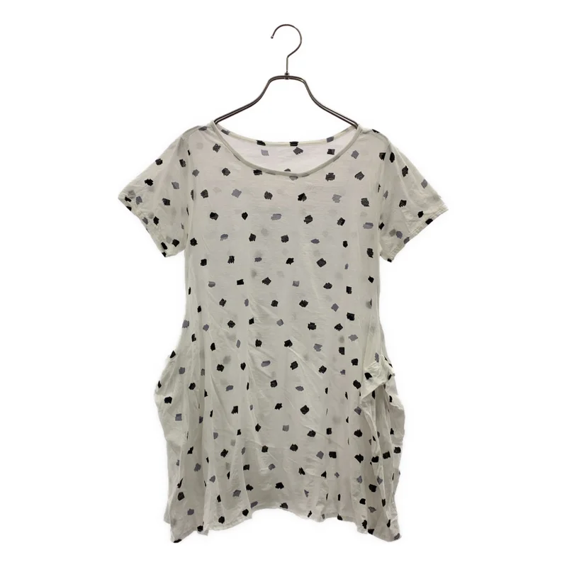 HaaT ISSEY MIYAKE / ハートイッセイミヤケ | 総柄 変形 オーバーシルエット Tシャツ カットソー | 2 | レディース