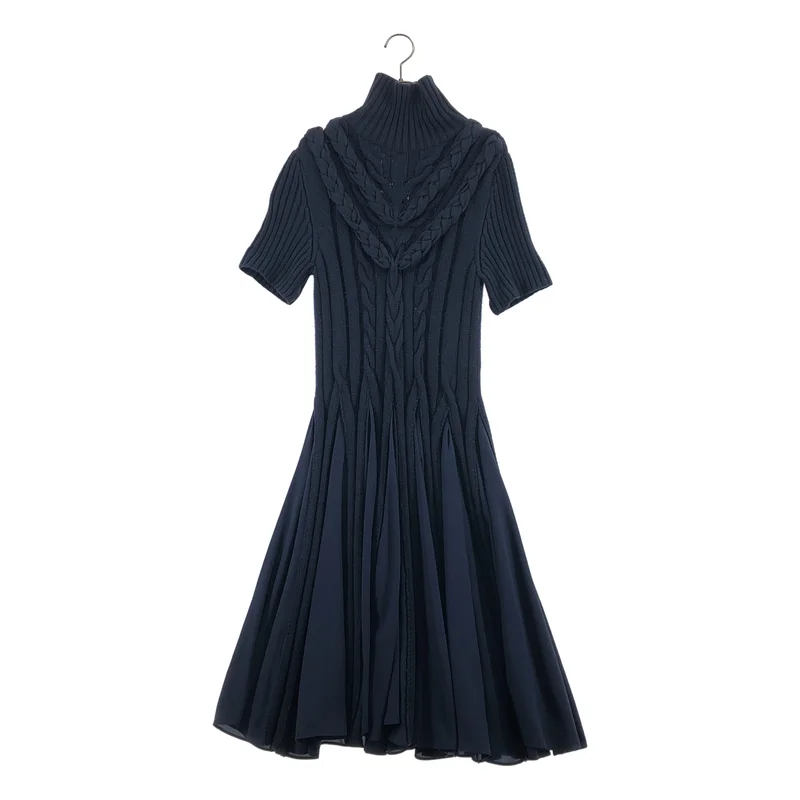 Sportmax / スポーツマックス | シルク ニット ハイネック ドレス ワンピース | L | レディース