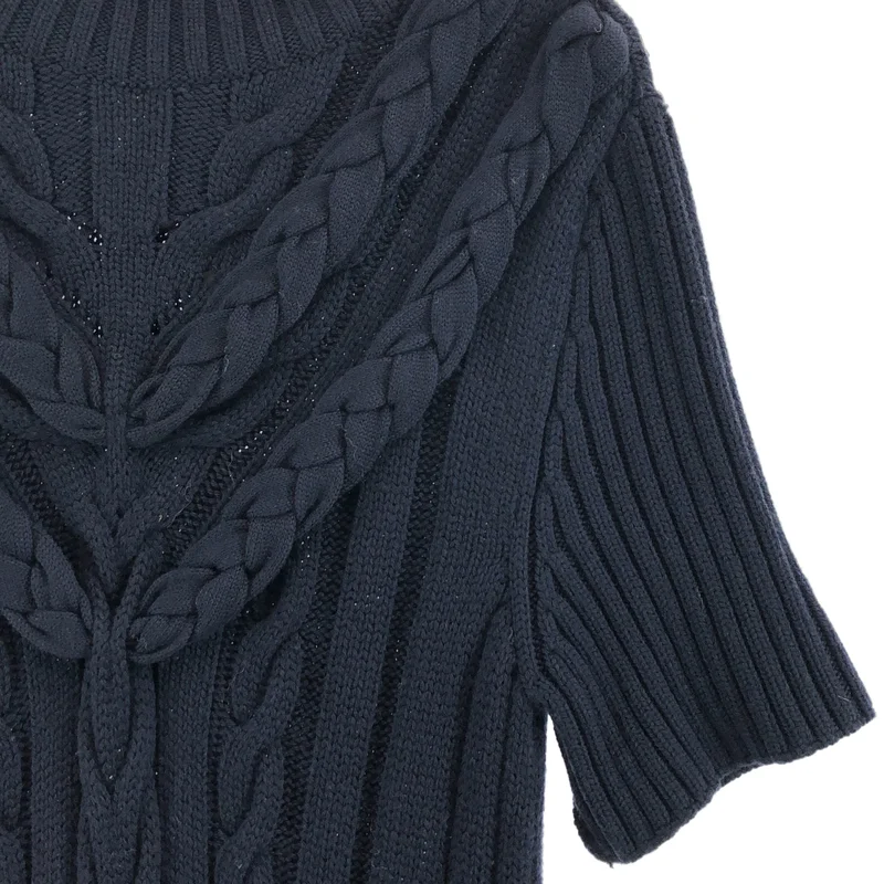 Sportmax / スポーツマックス | シルク ニット ハイネック ドレス ワンピース | L | レディース