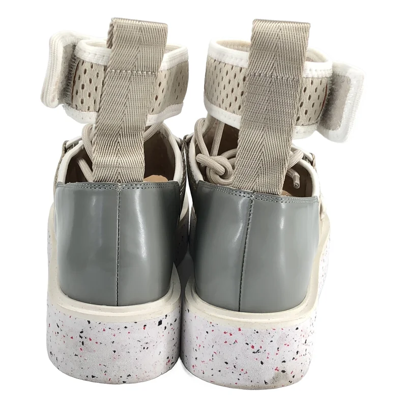 UNITED NUDE / ユナイテッドヌード | メッシュ レザーコンビ アンクルストラップ プラットフォームサンダル | 35 | レディース