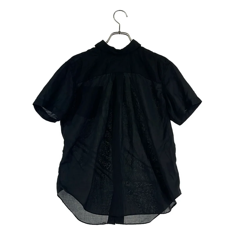 BLACK COMME des GARCONS / ブラックコムデギャルソン | 2015SS | 特殊加工 ショートスリーブ シャツ | XS | レディース