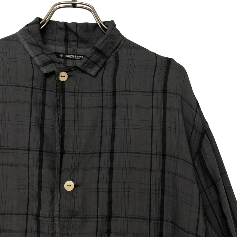 【美品】  MAATEE&SONS / マーティー&サンズ | 2026SS | 折って折ってJACKET HWOOL CECK  チェック シャツジャケット | 3 | グレー | メンズ MAATEE&SONS / マーティー&サンズ | 2026SS | 折って折ってJACKET