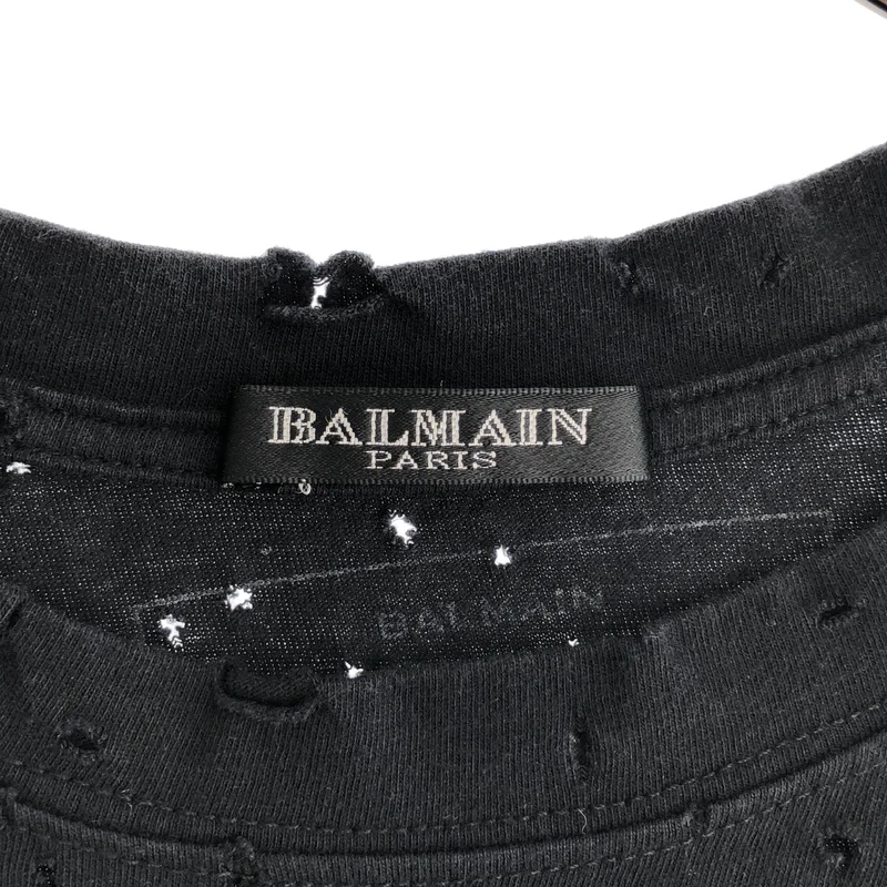 BALMAIN / バルマン | コットン デストロイ カットソー | 36 | メンズ