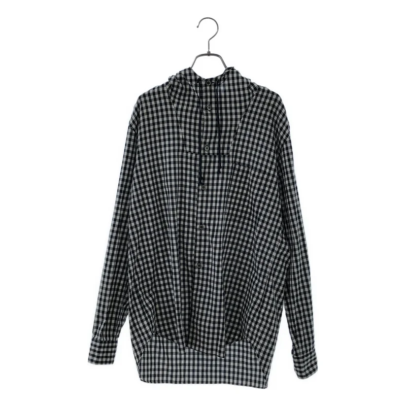 BLACK COMME des GARCONS / ブラックコムデギャルソン | 2010AW | ギンガムチェック フーデットシャツ | L | メンズ