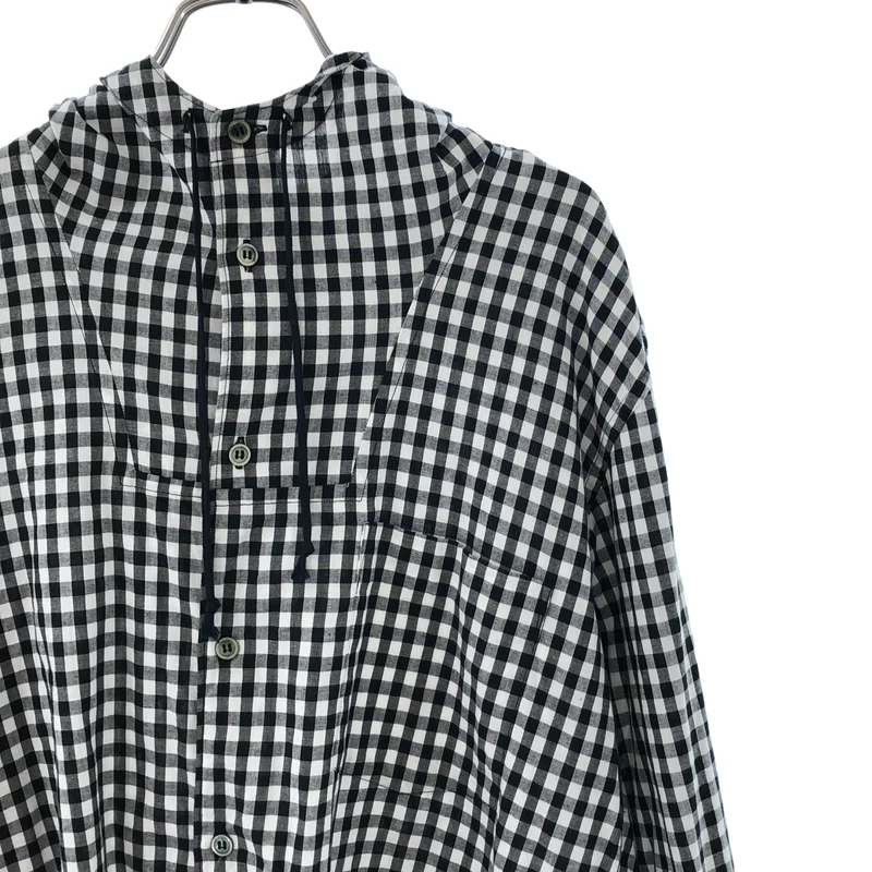 BLACK COMME des GARCONS / ブラックコムデギャルソン | 2010AW | ギンガムチェック フーデットシャツ | L | メンズ