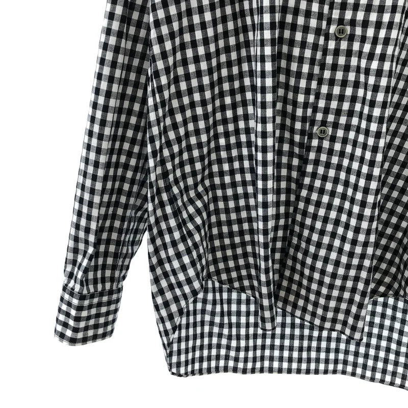 BLACK COMME des GARCONS / ブラックコムデギャルソン | 2010AW | ギンガムチェック フーデットシャツ | L | メンズ
