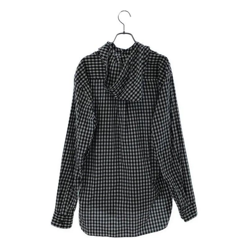 BLACK COMME des GARCONS / ブラックコムデギャルソン | 2010AW | ギンガムチェック フーデットシャツ | L | メンズ