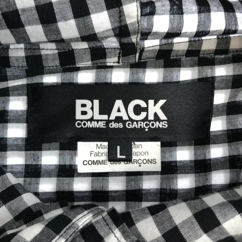 BLACK COMME des GARCONS / ブラックコムデギャルソン | 2010AW | ギンガムチェック フーデットシャツ | L | メンズ