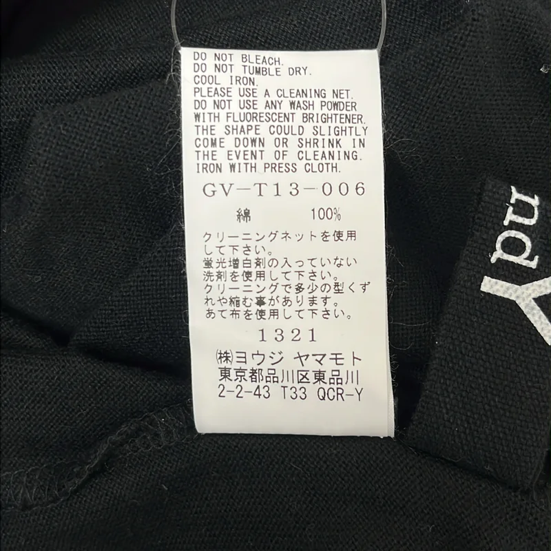 Ground Y / グラウンドワイ | 2018AW | コットン バックボタン カットソー | 3 | メンズ