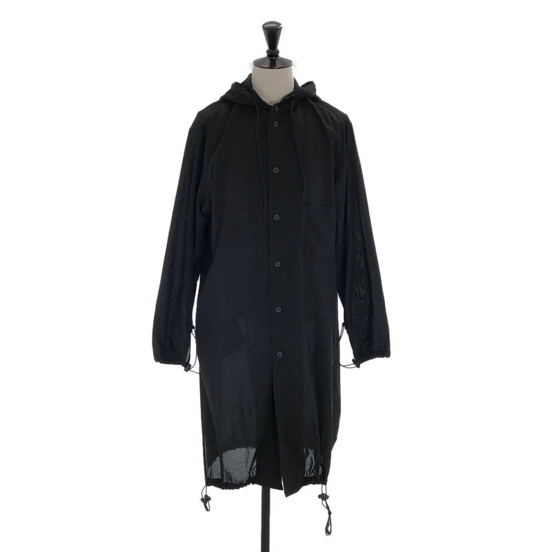 Y-3 / ワイスリー | Tencel Cotton Hooded Long Shirt / テンセル コットン フーデッド ロングシャツ | XS | メンズ