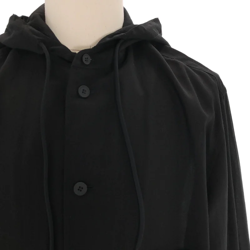 Y-3 / ワイスリー | Tencel Cotton Hooded Long Shirt / テンセル コットン フーデッド ロングシャツ | XS | メンズ