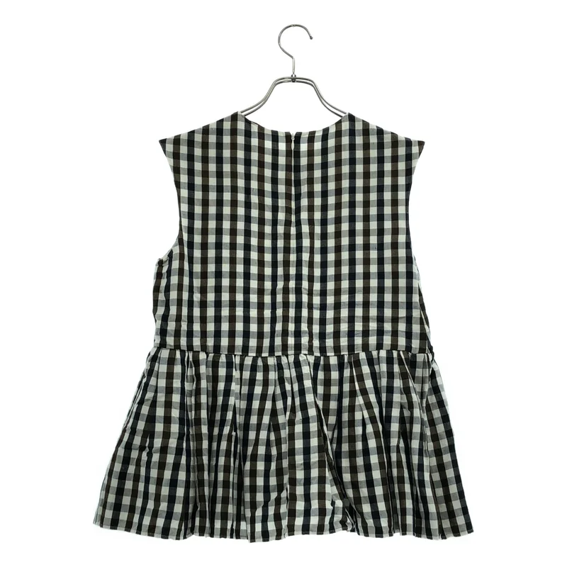 TOMORROWLAND collection / トゥモローランドコレクション | ピコロールギンガムチェック ペプラムブラウス | 36 | レディース
