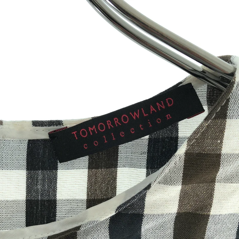 TOMORROWLAND collection / トゥモローランドコレクション | ピコロールギンガムチェック ペプラムブラウス | 36 | レディース