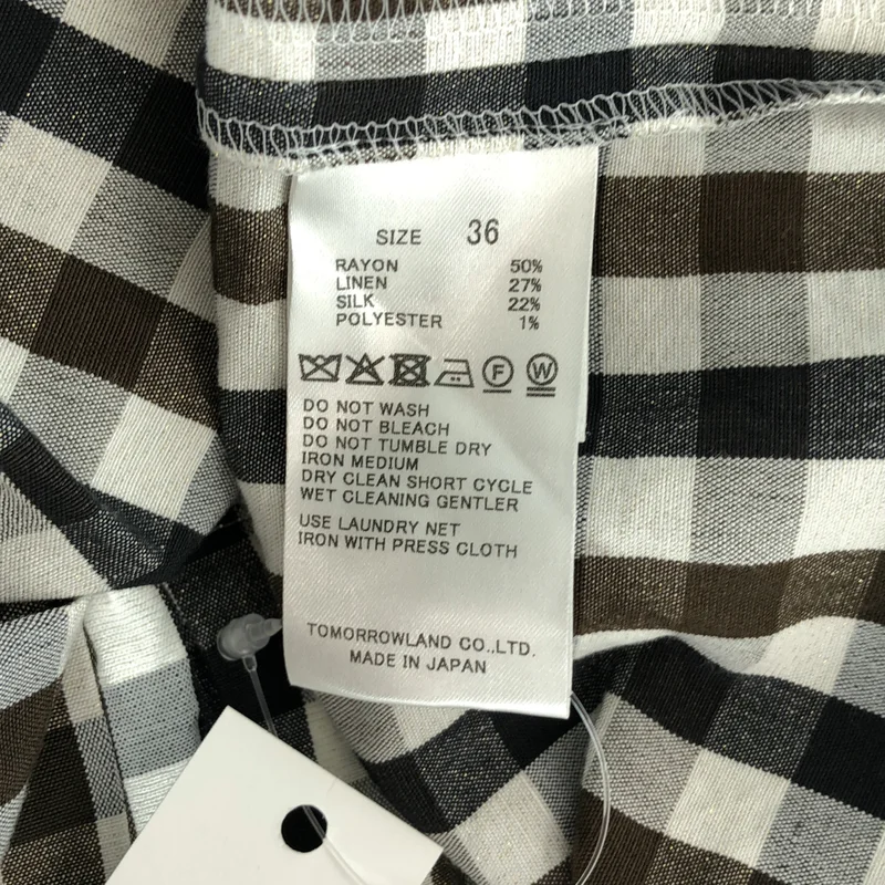 TOMORROWLAND collection / トゥモローランドコレクション | ピコロールギンガムチェック ペプラムブラウス | 36 | レディース