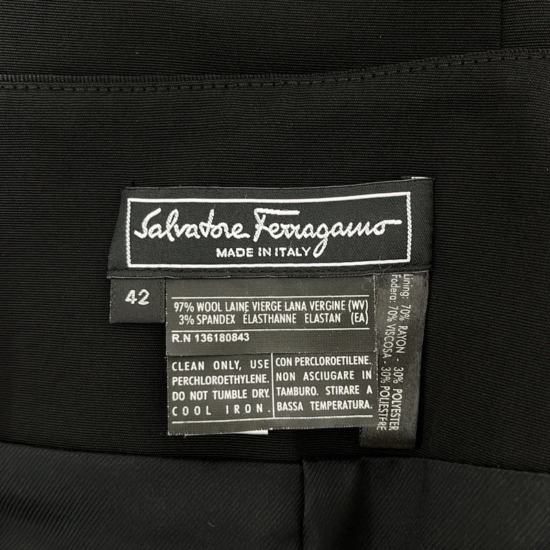 Salvatore Ferragamo / サルヴァトーレフェラガモ | サイドジップ バックスリット スカート | 42 | レディース