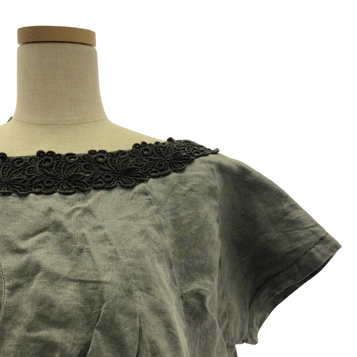 tricot COMME des GARCONS - tricot COMME des GARCONS / トリココムデギャルソン | 2015SS | 製品染め 変形 バックリボン フリル オーバー ブラウス | M | グレー | レディース tricot COMME des GARCONS / トリココムデギャルソン | 2015SS | 製品
