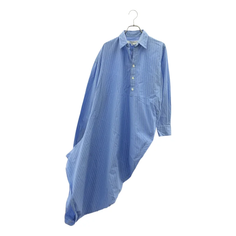 JUNYA WATANABE COMME des GARCONS / ジュンヤワタナベ | 2018SS | コットン ストライプ アシンメトリー シャツ ワンピース | XS | レディース