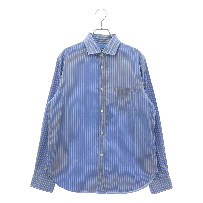 JUNYAWATANABE COMMEdesGARCONS MAN / ジュンヤワタナベマン | 2020AW | コットン ストライプ切り替え ワイドカラーシャツ | S | メンズ