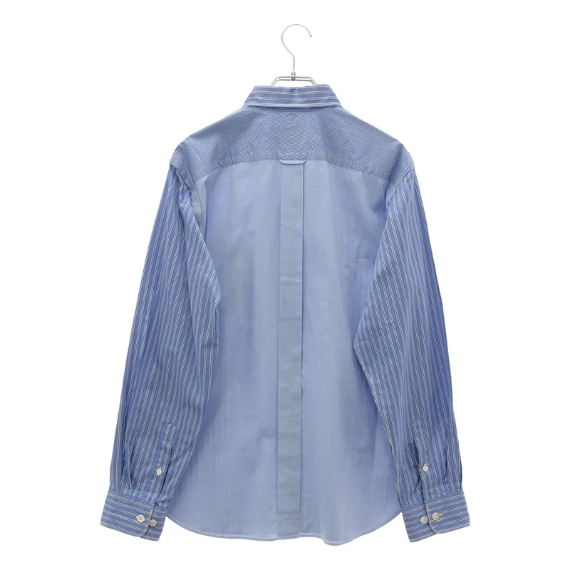 JUNYAWATANABE COMMEdesGARCONS MAN / ジュンヤワタナベマン | 2020AW | コットン ストライプ切り替え ワイドカラーシャツ | S | メンズ
