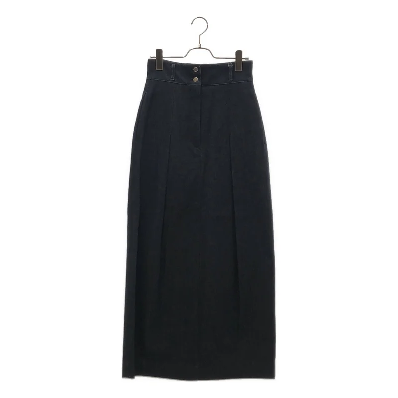 JIL SANDER / ジルサンダー | シルク混 タックデザイン ロングスカート