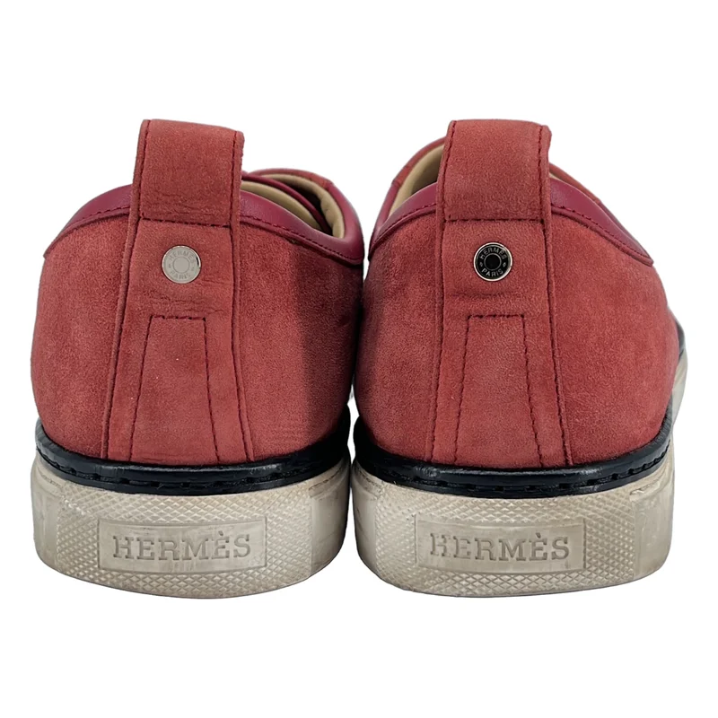 HERMES / エルメス | スエードレザー セリエボタン ローカットスニーカー | 42 | メンズ