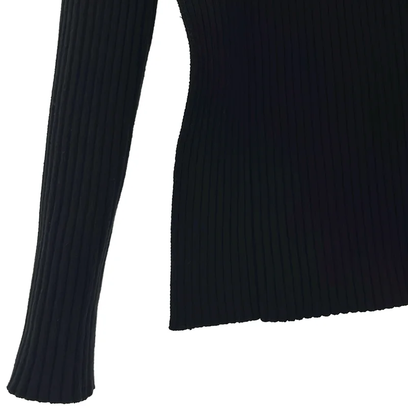 BALENCIAGA / バレンシアガ | コットン混 スリット リブ ニット | 36 | レディース