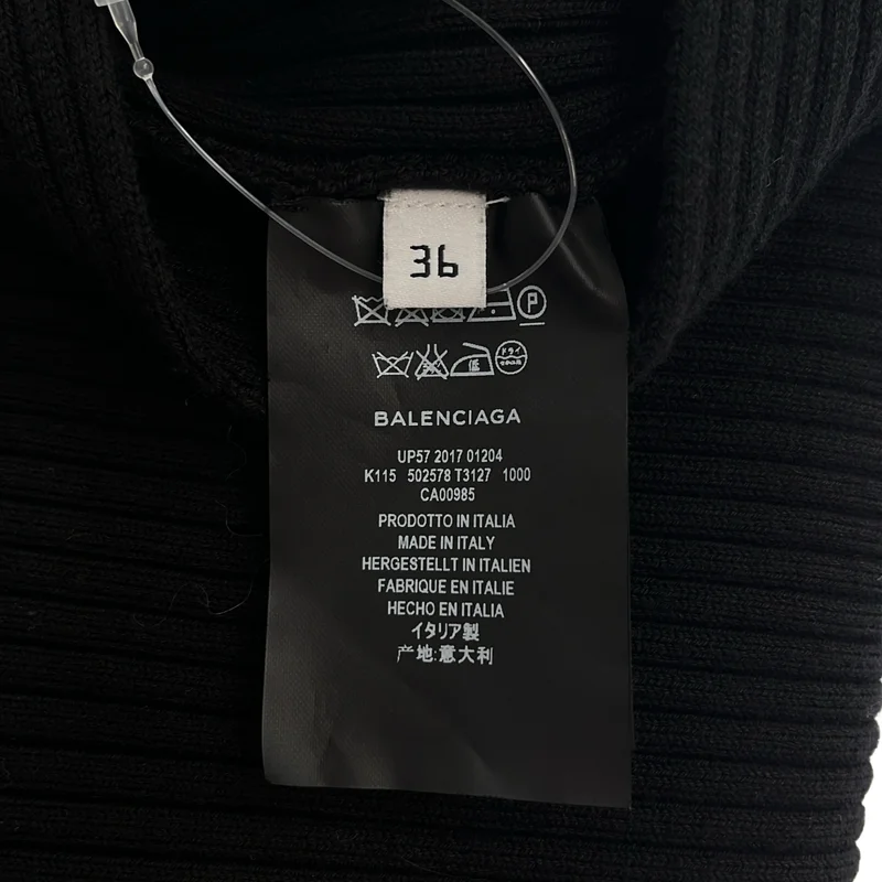 BALENCIAGA / バレンシアガ | コットン混 スリット リブ ニット | 36 | レディース