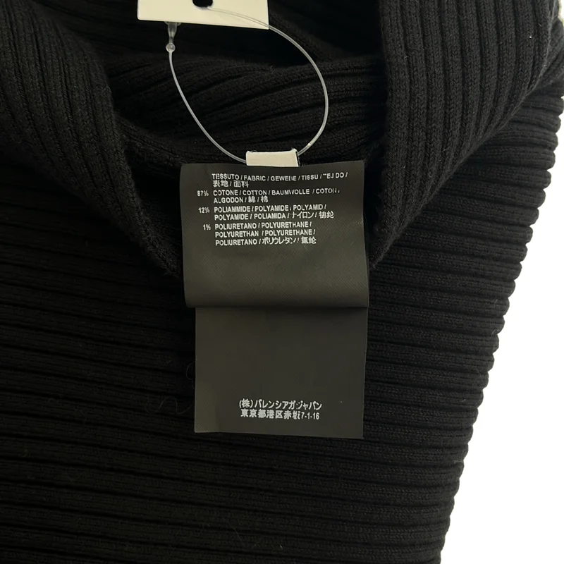 BALENCIAGA / バレンシアガ | コットン混 スリット リブ ニット | 36 | レディース