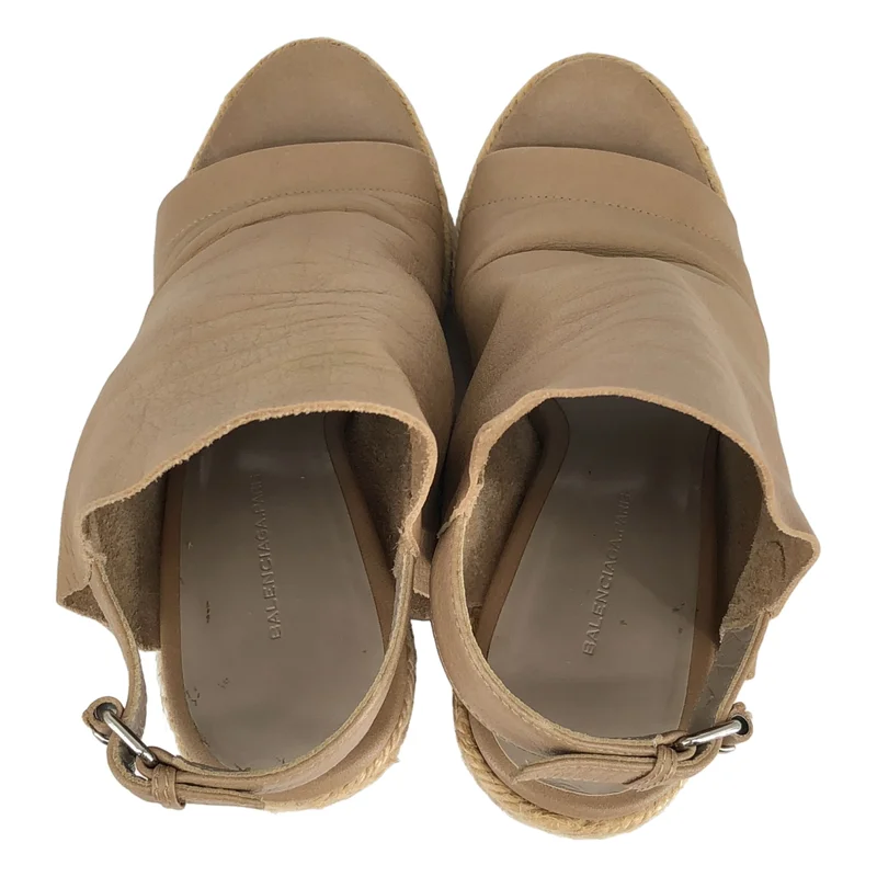BALENCIAGA / バレンシアガ | オープントゥ ウェッジソール サンダル | 37 | レディース