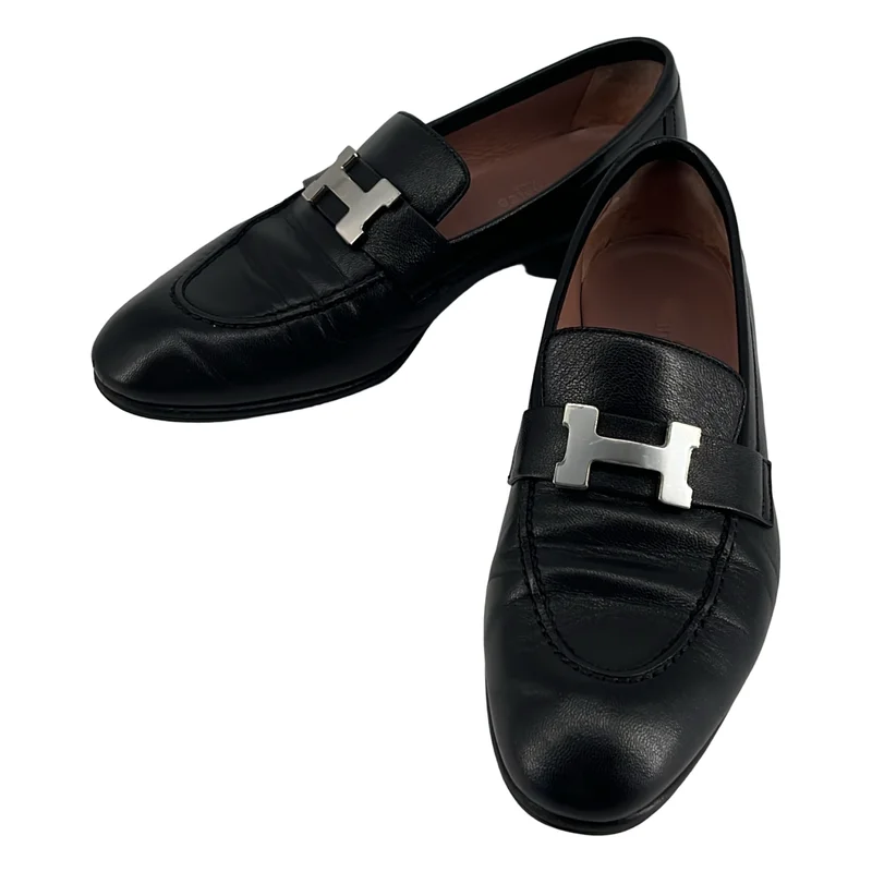 HERMES / エルメス | レザー パリ モカシンローファー | 35 | レディース