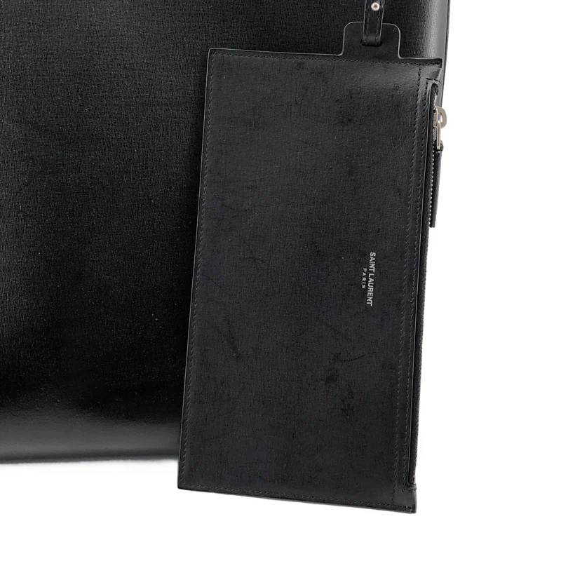 SAINT LAURENT / サンローラン | パンチング ロゴ レザー トートバッグ |