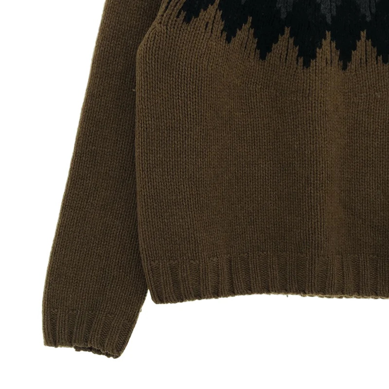 MARGARET HOWELL / マーガレットハウエル | DIAMOND FAIRISLE JUMPER ウール カシミヤ ダイヤモンド フェアアイル ニット | 2 | レディース