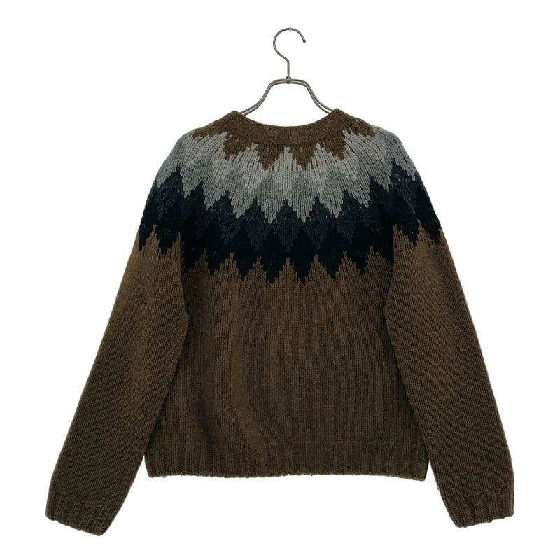 MARGARET HOWELL / マーガレットハウエル | DIAMOND FAIRISLE JUMPER ウール カシミヤ ダイヤモンド フェアアイル ニット | 2 | レディース