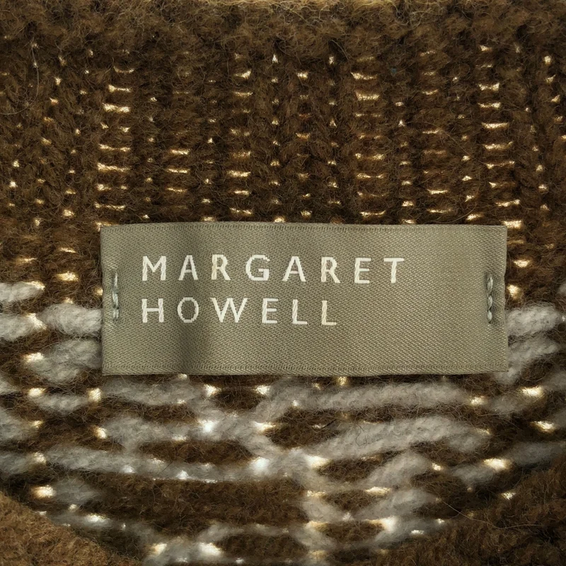MARGARET HOWELL / マーガレットハウエル | DIAMOND FAIRISLE JUMPER ウール カシミヤ ダイヤモンド フェアアイル ニット | 2 | レディース