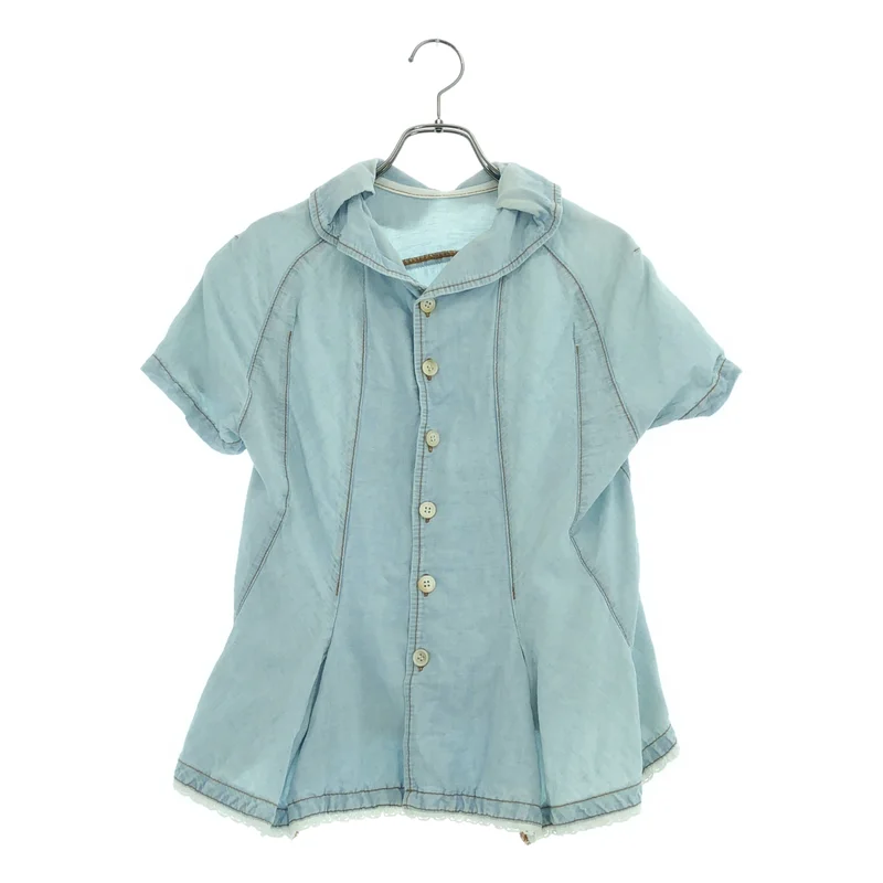 tricot COMME des GARCONS / トリココムデギャルソン | 2015SS | リネン混 ラウンドカラー シャツ | M | レディース