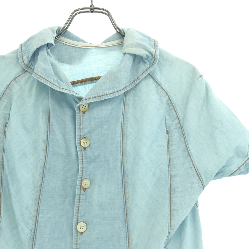 tricot COMME des GARCONS / トリココムデギャルソン | 2015SS | リネン混 ラウンドカラー シャツ | M | レディース